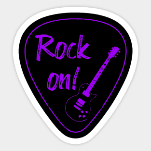 Guitar pick Rock on Sticker